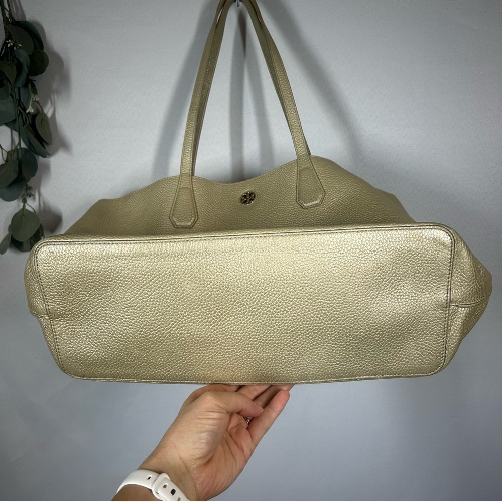 Tory Burch Metallic Perry Leather Tote Large Shoulder Bag - Picture 6 of 16